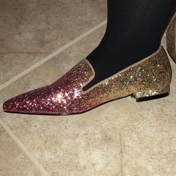 Take 40% Off Avery Ombré Glitter Flats Size 7 - Picture 3 of 8